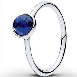 Pandora Synthetic Sapphire Sterling Silver Ring